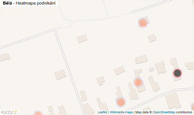 Mapa Bělá - Firmy v obci.