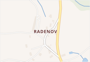 Radenov v obci Blatno - mapa části obce