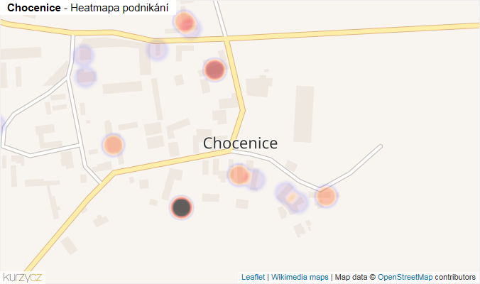Mapa Chocenice - Firmy v části obce.