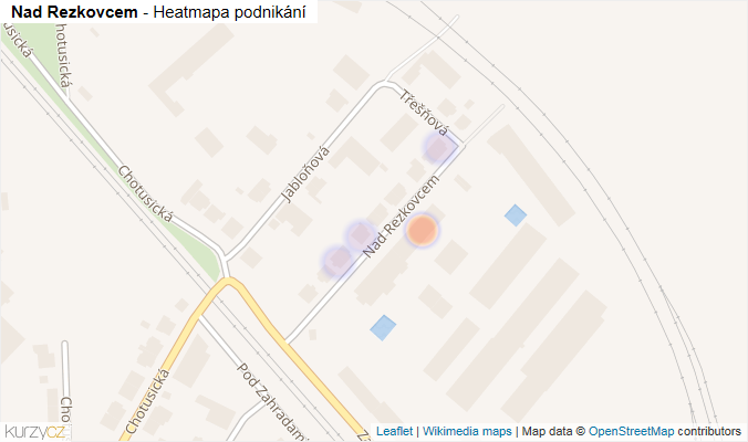 Mapa Nad Rezkovcem - Firmy v ulici.