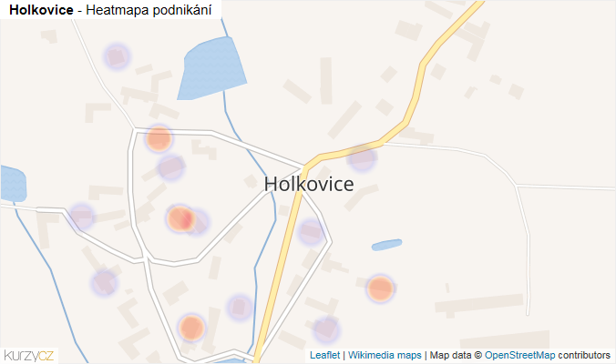 Mapa Holkovice - Firmy v části obce.