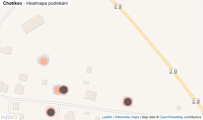 Mapa Chotíkov - Firmy v obci.