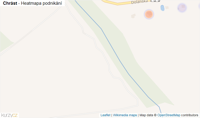 Mapa Chrást - Firmy v obci.