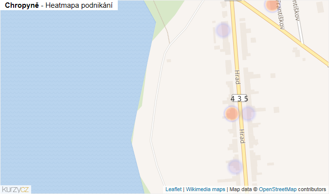 Mapa Chropyně - Firmy v obci.
