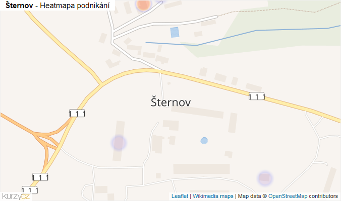 Mapa Šternov - Firmy v části obce.