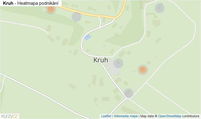 Mapa Kruh - Firmy v části obce.