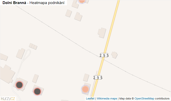 Mapa Dolní Branná - Firmy v obci.