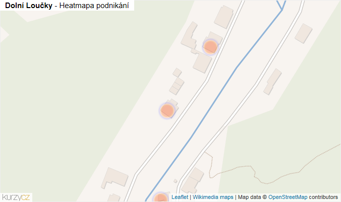 Mapa Dolní Loučky - Firmy v obci.