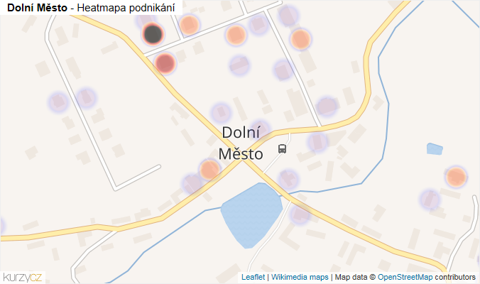 Mapa Dolní Město - Firmy v části obce.