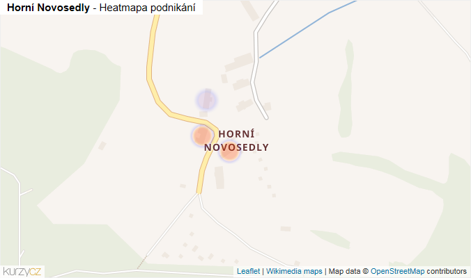 Mapa Horní Novosedly - Firmy v části obce.