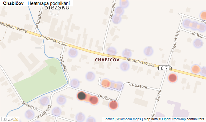 Mapa Chabičov - Firmy v části obce.