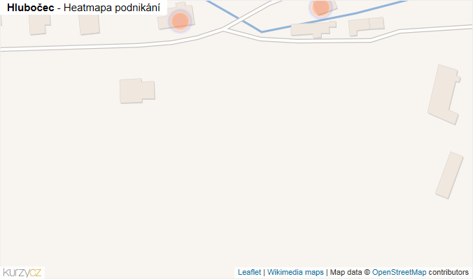 Mapa Hlubočec - Firmy v obci.