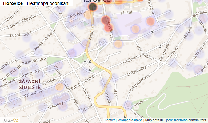 Mapa Hořovice - Firmy v obci.
