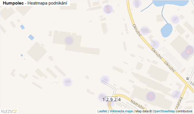 Mapa Humpolec - Firmy v obci.