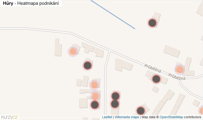 Mapa Hůry - Firmy v obci.