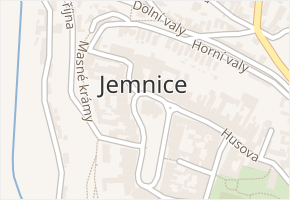Týnice v obci Jemnice - mapa ulice