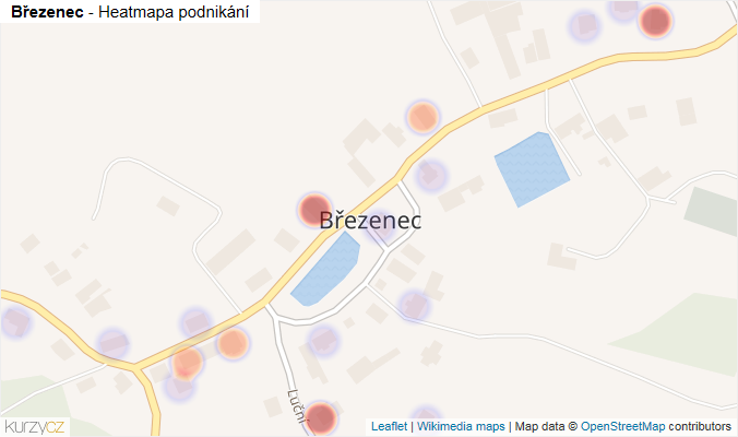 Mapa Březenec - Firmy v části obce.