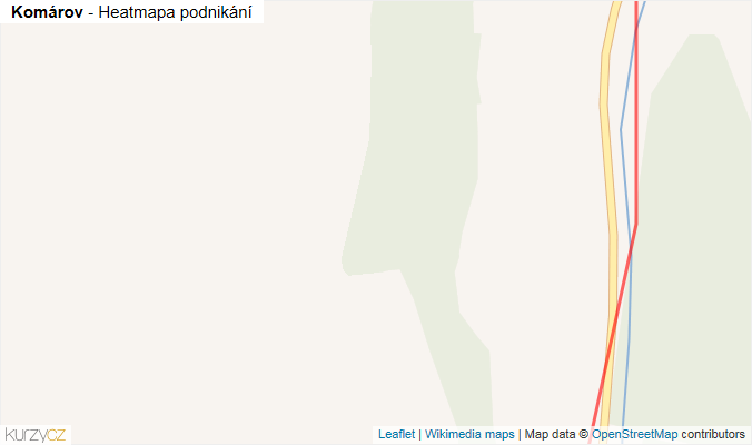 Mapa Komárov - Firmy v obci.