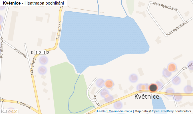 Mapa Květnice - Firmy v obci.
