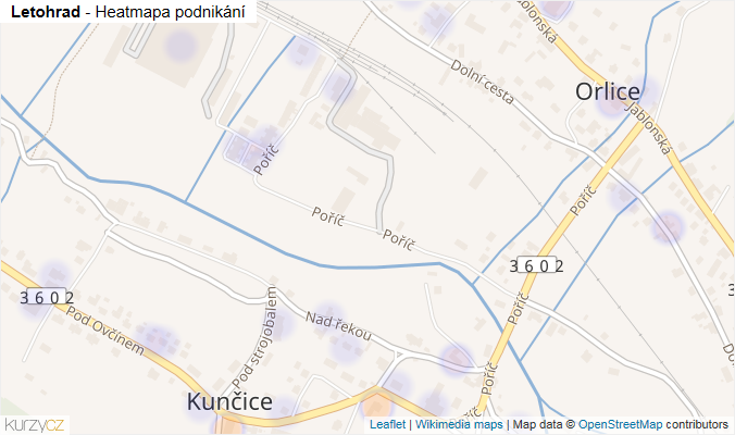 Mapa Letohrad - Firmy v obci.