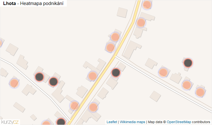 Mapa Lhota - Firmy v obci.