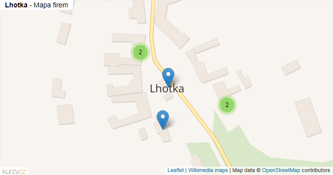 Mapa Lhotka - Firmy v obci.