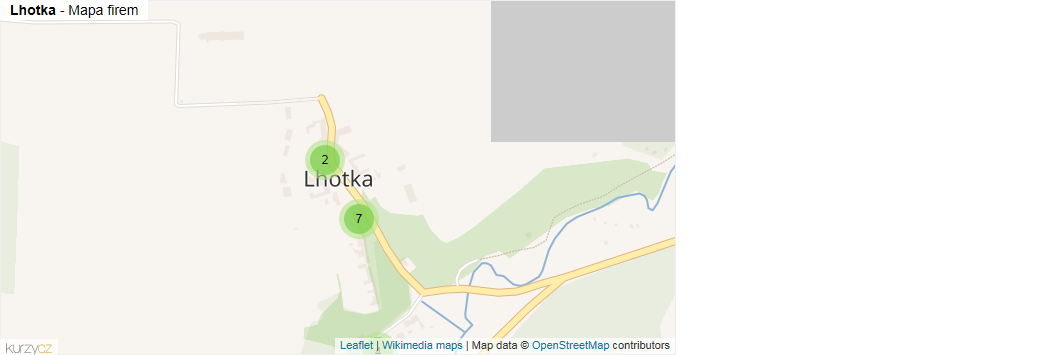 Mapa Lhotka - Firmy v části obce.