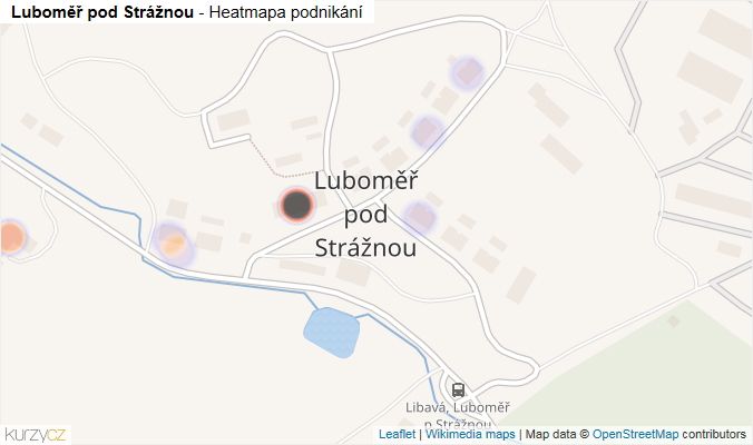 Mapa Luboměř pod Strážnou - Firmy v části obce.