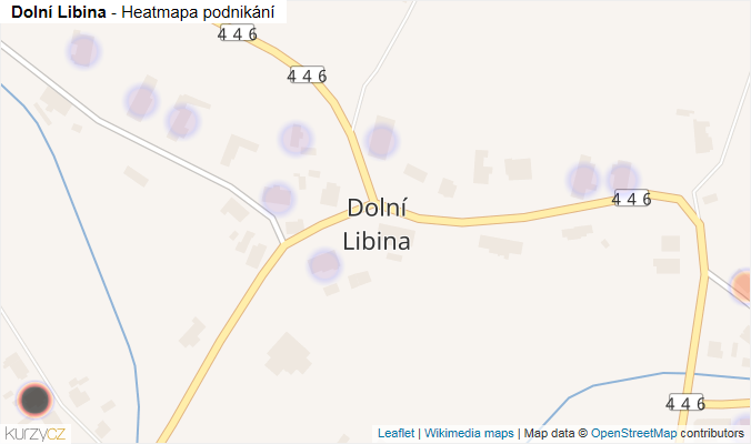 Mapa Dolní Libina - Firmy v části obce.