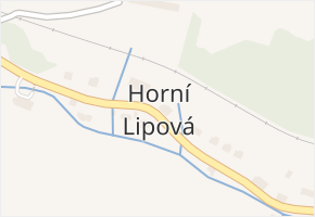 Horní Lipová v obci Lipová-lázně - mapa části obce