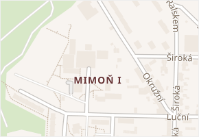 Mimoň I v obci Mimoň - mapa části obce
