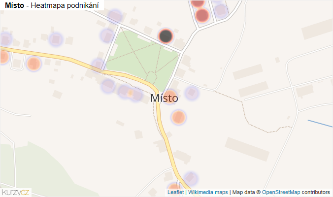 Mapa Místo - Firmy v části obce.