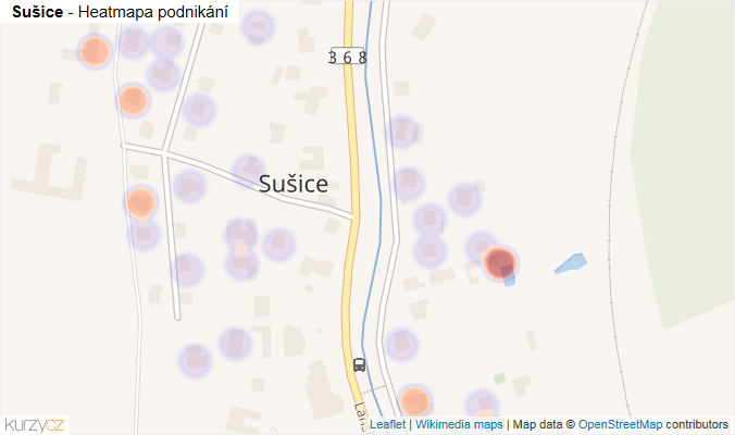 Mapa Sušice - Firmy v části obce.