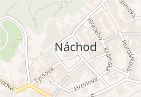 Náchod v obci Náchod - mapa části obce