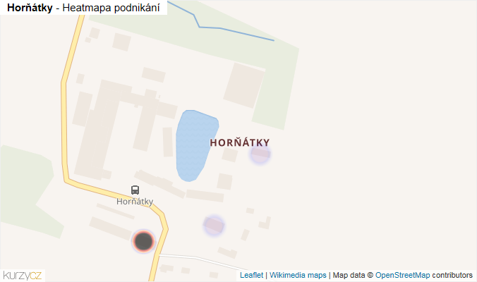 Mapa Horňátky - Firmy v části obce.