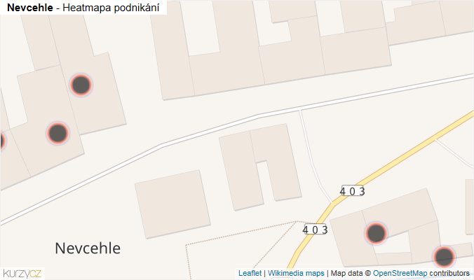 Mapa Nevcehle - Firmy v obci.