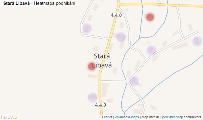 Mapa Stará Libavá - Firmy v části obce.