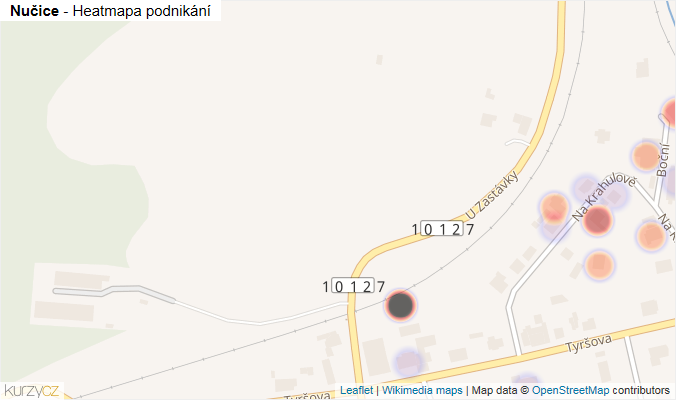 Mapa Nučice - Firmy v obci.