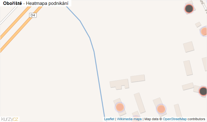 Mapa Obořiště - Firmy v obci.