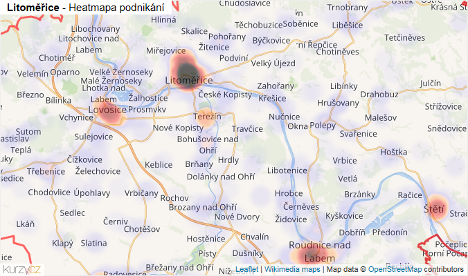 Mapa Litoměřice - Firmy v okrese.