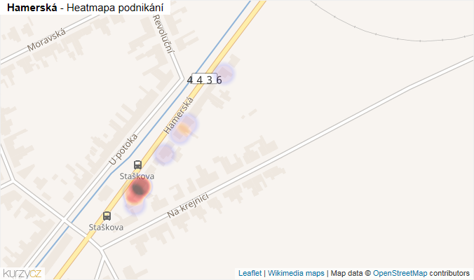 Mapa Hamerská - Firmy v ulici.