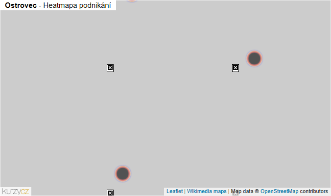 Mapa Ostrovec - Firmy v obci.