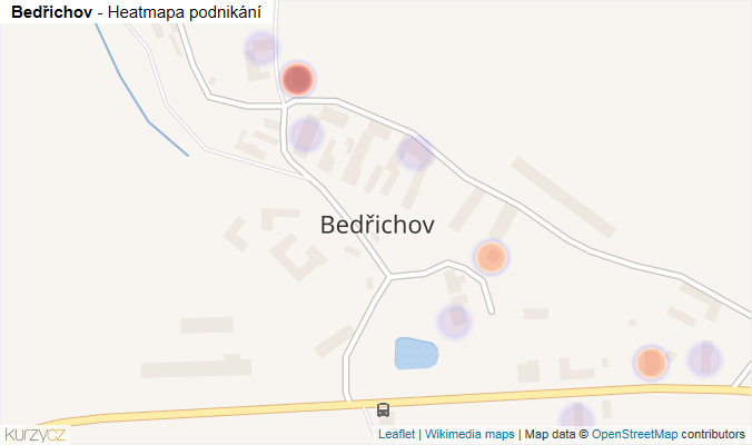 Mapa Bedřichov - Firmy v části obce.
