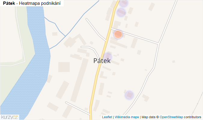 Mapa Pátek - Firmy v části obce.