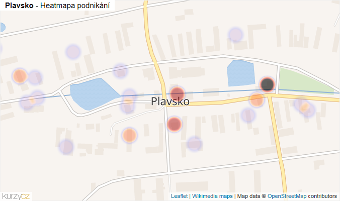 Mapa Plavsko - Firmy v části obce.