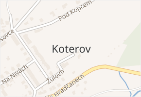 Koterov v obci Plzeň - mapa části obce