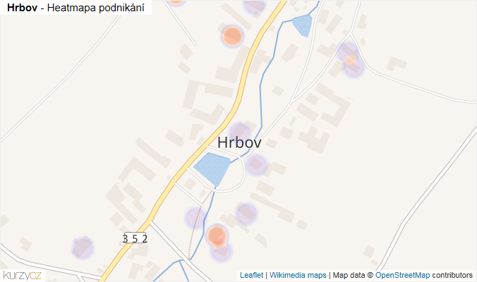 Mapa Hrbov - Firmy v části obce.