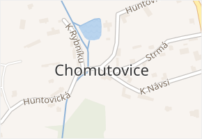 Chomutovice v obci Popovičky - mapa části obce
