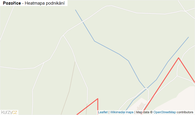 Mapa Pozořice - Firmy v obci.