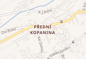 Přední Kopanina v obci Praha - mapa části obce